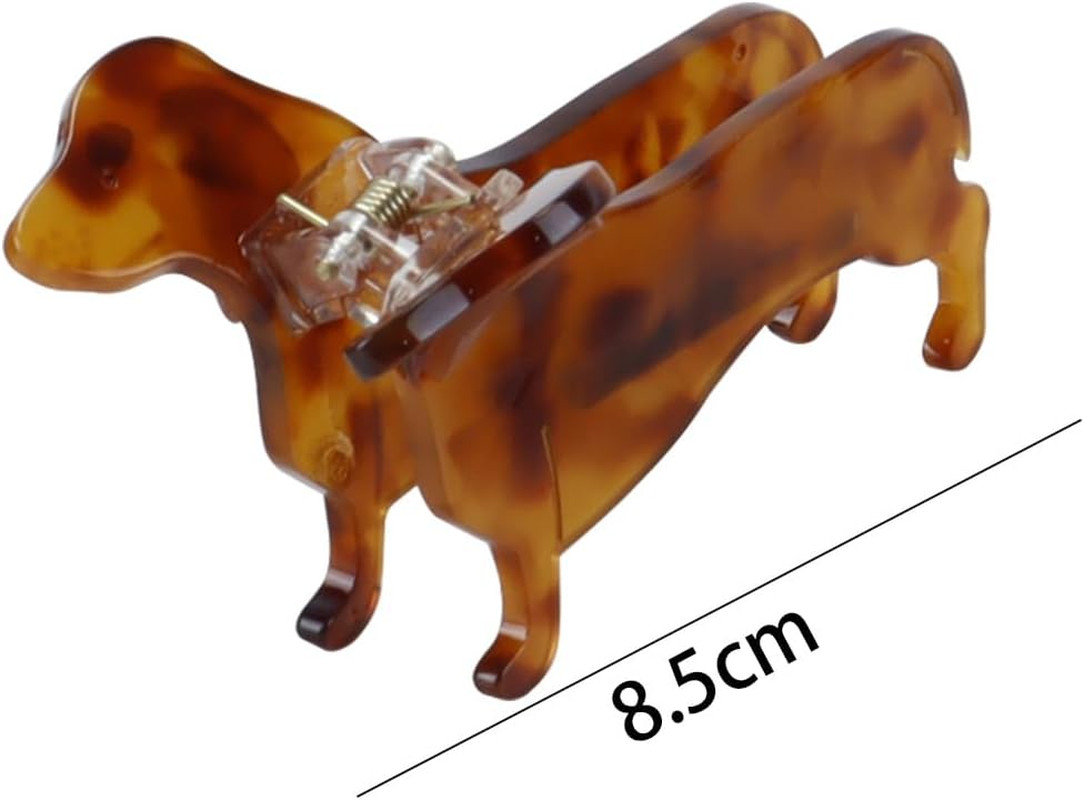 Enwye 4Pcs Dachshund Dog Hairpins, Cute Sausage Dog Shaped Hair Clip, Non Slip Dachshund Hair for Stylish image number 5