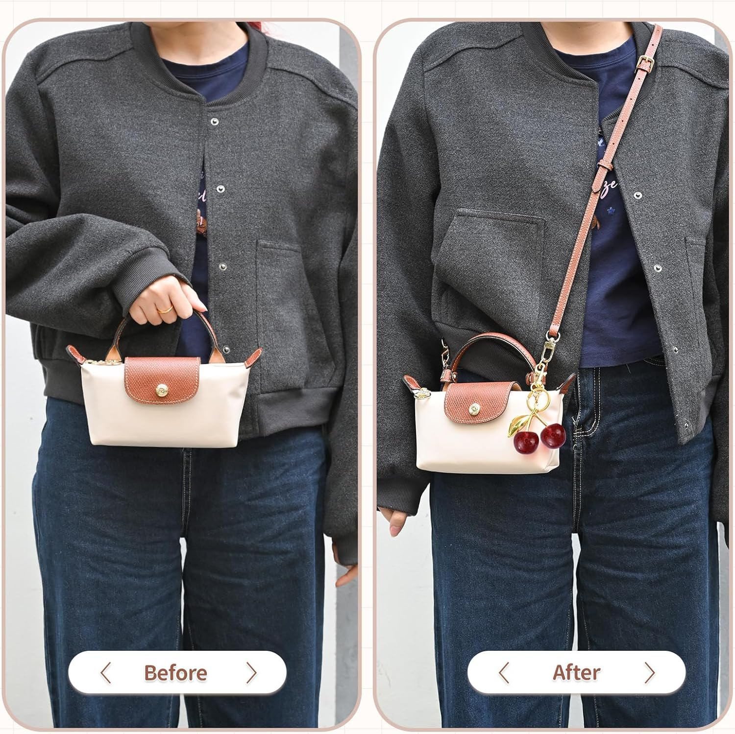 Handbag Straps Replacement, Shoulder Purse Straps Crossbody Adjustable Replacement for Tote Bag Women image number 4