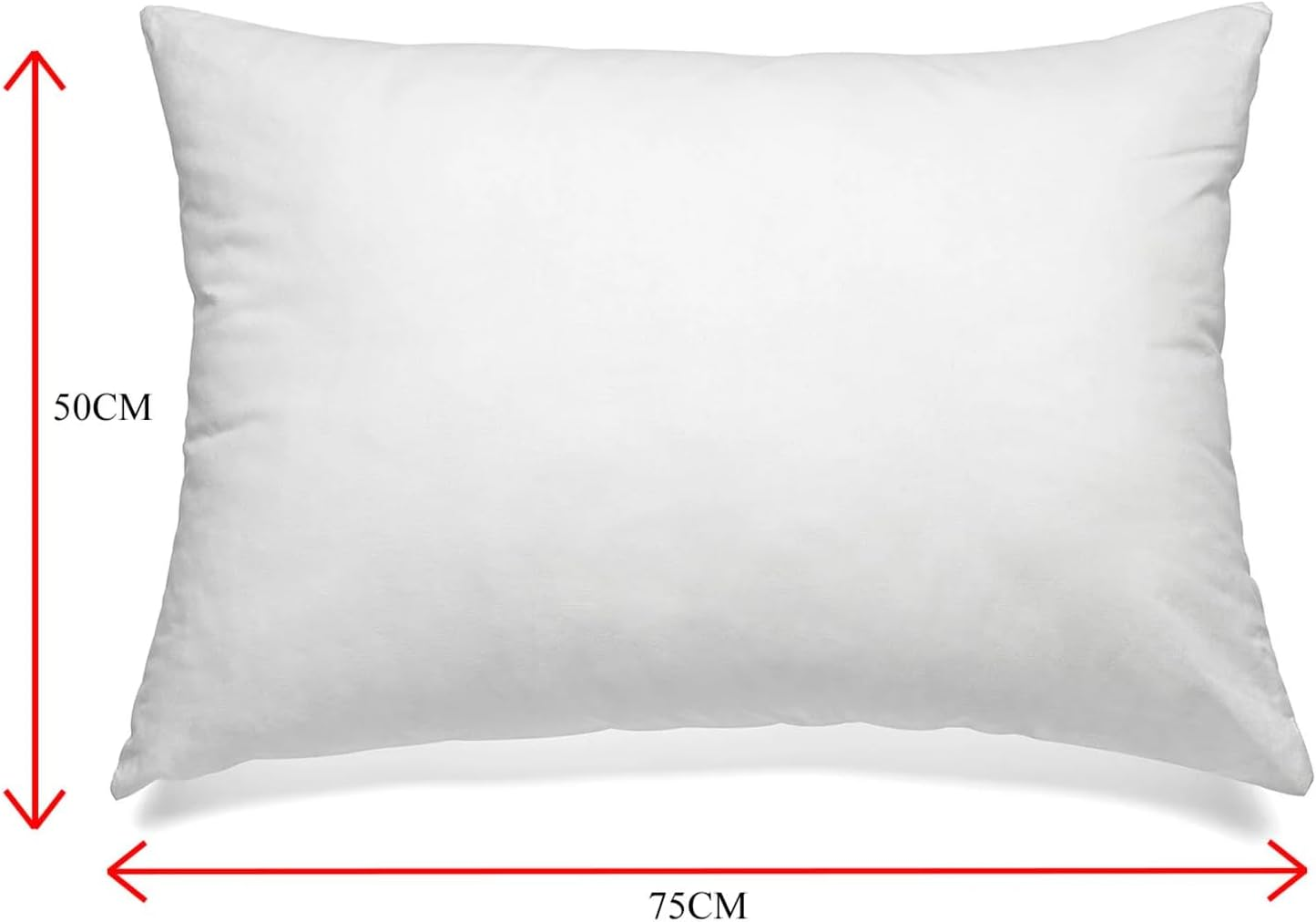 Royal Comfort Pillow Goose Feather and down 100% Cotton Cover 233TC Luxury Ultra Soft Comfortable 50 X 75Cm (White, Set of 2) image number 6