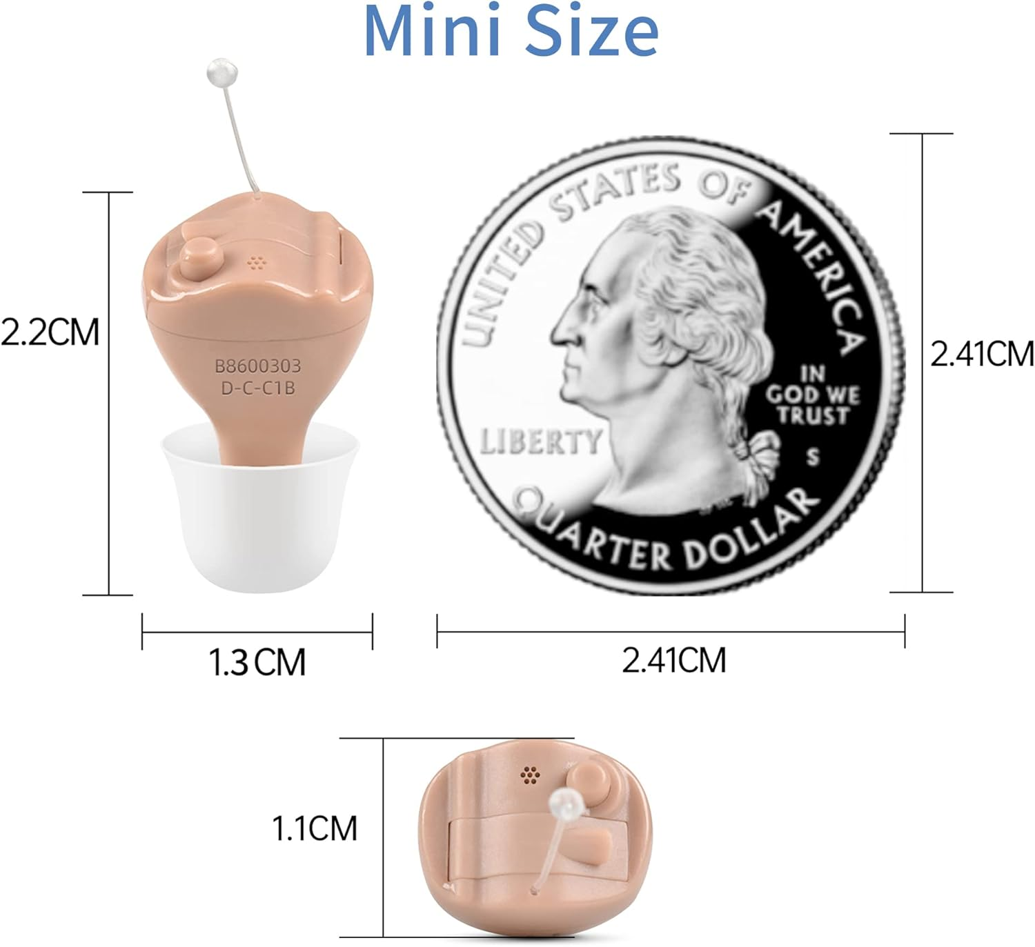 Mini CIC Hearing Enhancement Aids, Use A312 Battery Long Last for 70 Hours image number 4