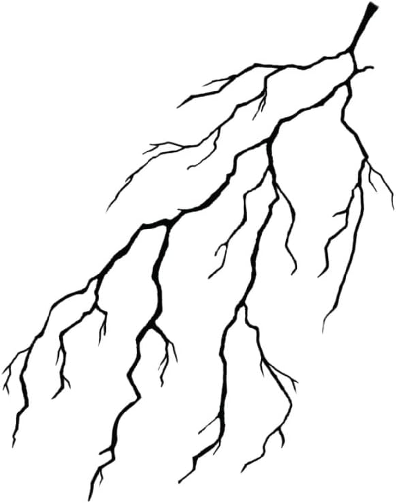 2 PCS Herbal Juice Lightning Tattoo Stickers Linear Hand Traces of Lightning Strikes Temporary Tattoos image number 2