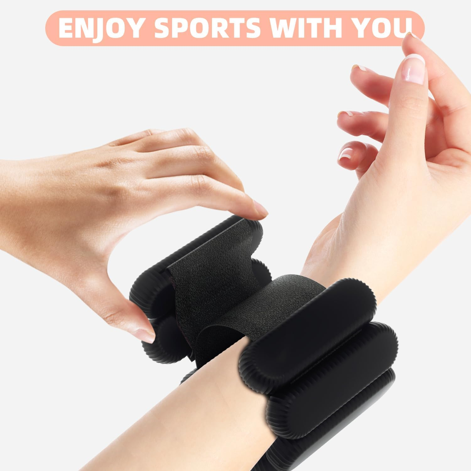 Adjustable Ankle Weights for Women Men,Wrist Weights Set for Walking Running,1 Pair (1Lbs Each) Silicone Workout Weights for Gym Fitness, Jogging,Yoga,Pilates,Strength Training,Physical Therapy image number 4