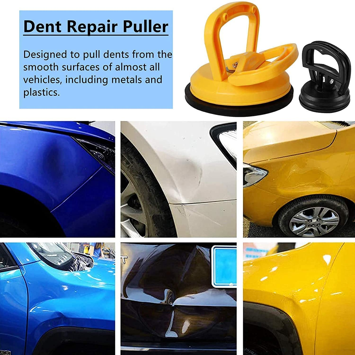 3Pcs Dent Puller Handle Lifter Car Dent Puller Suction Cup Dent Remover Tools Suction Cup Lifter for Car Dent Repair image number 5