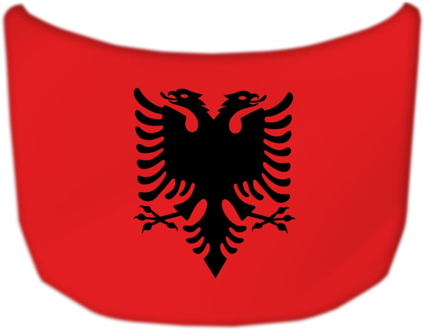Albania Flag Car Hood Cover 3.5X5Ft Albanian Banner Car Bonnet Banner Elastic Fabrics Windproof Vehicles Decorate Engine Flag Sign image number 3