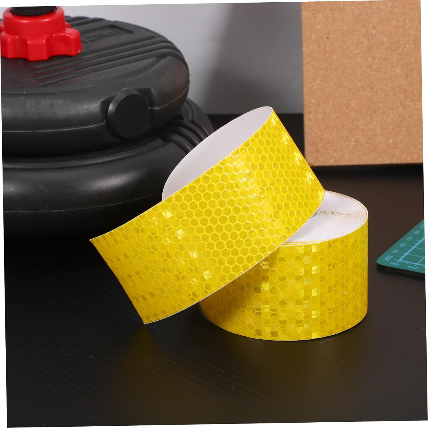 Reflective Tape for Driveways High Visibility Yellow Road Warning Tape Self-Adhesive Safety Strip for Mailbox Fire Hydrants Parking Lots and Construction Sites image number 5