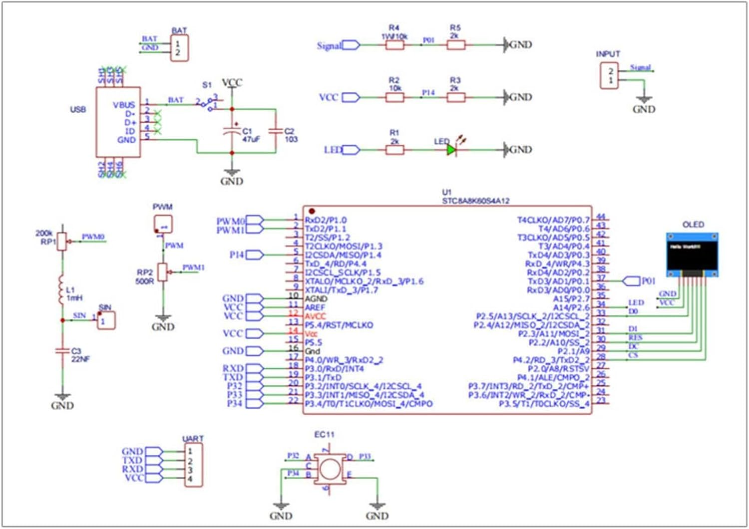 Kokiya Digital Oscilloscope Kits DIY Soldering Project Practice Learning Tool for Industry, Type B image number 3