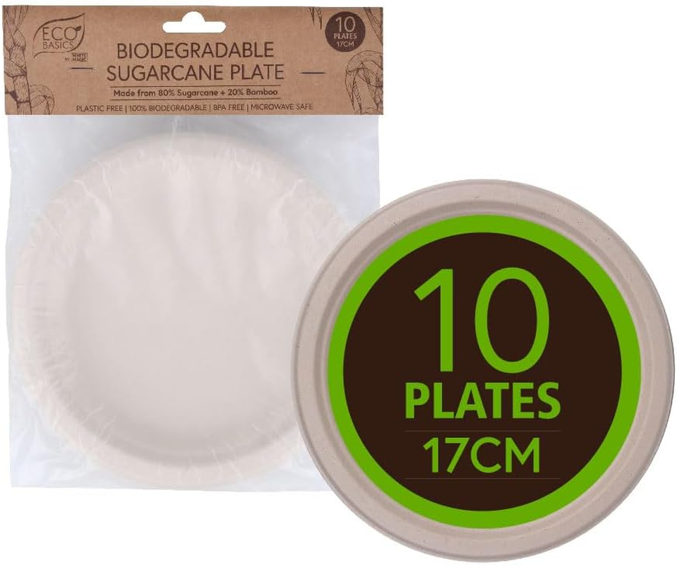 Eco Basics Biodegradable Plate (17Cm), Brown image number 3