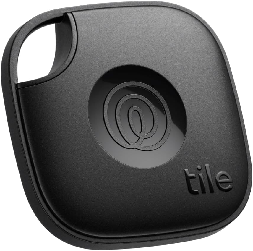 Tile by Life360 Mate (2024) Bluetooth Tracker, Keys Finder and Item Locator for Keys, Bags and More. Phone Finder. Both Ios and Android Compatible. 4-Pack (Black)