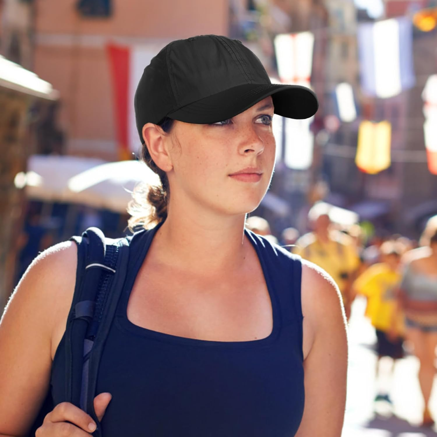 Hebenie Waterproof Running Cap Women Men - Quick Dry UV Protection Baseball Caps for Hiking Sports Outdoor image number 6