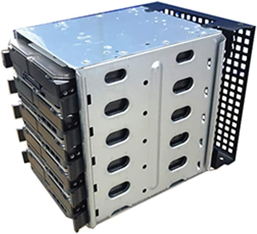 KUNLONGSKY 5.25 Inch to 5 X 3.5 Inch SATA HDD Cage Rack Hard Drive Disk Enclosure Disk Tray Adapter, 500300636 image number 3