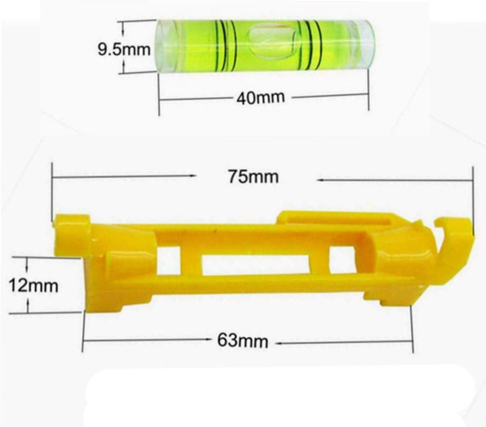 6X Hanging Bubble Line Level for Building Trades, Engineering, Surveying, Metalworking and Other Equipment Measure (Yellow - 6 Pack) - Yellow image number 3