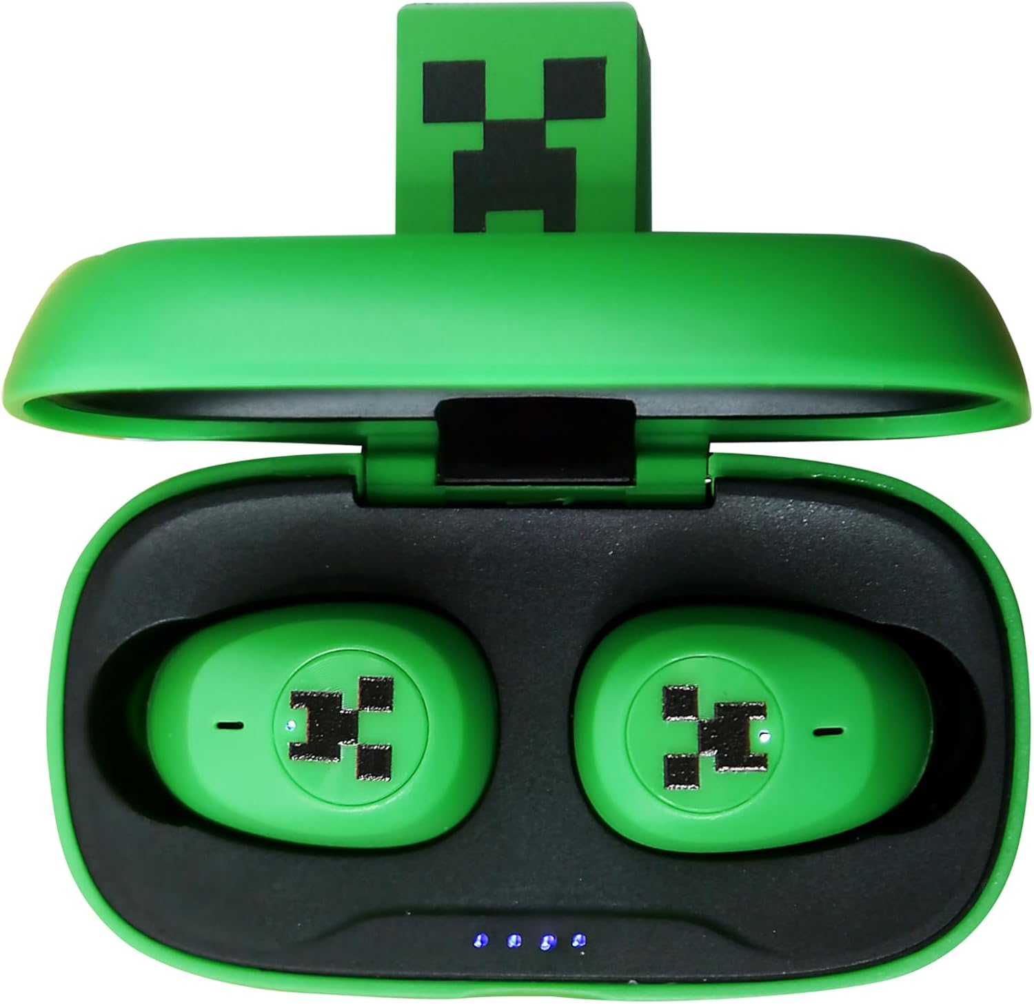 OTL Technologies Minecraft Creeper 3D Collectible TWS Wireless Earbuds with Charging Case for Ages 6+ Green image number 4