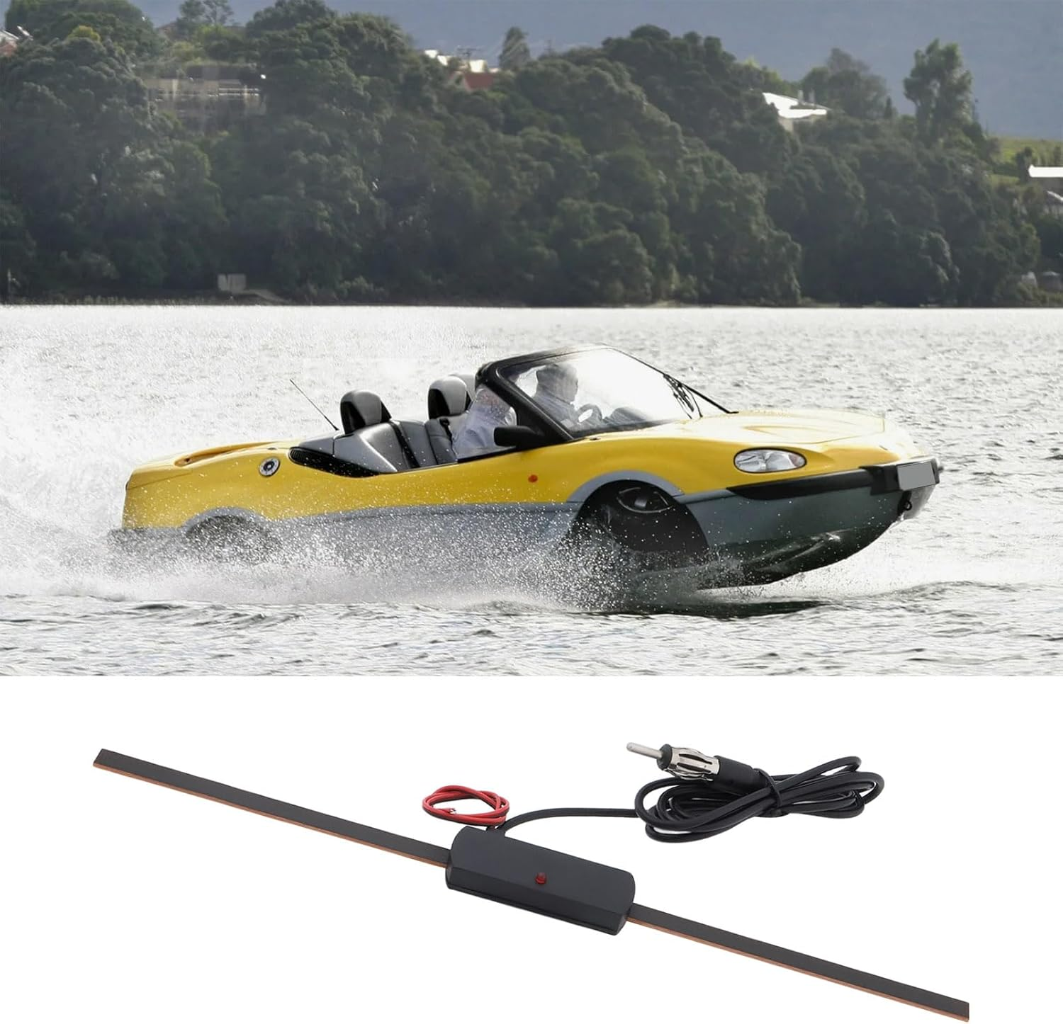 OTOTEC Car Hidden Amplified Antenna Kit 12V for Vehicle Golf Cart Watercraft Motorcycle image number 6