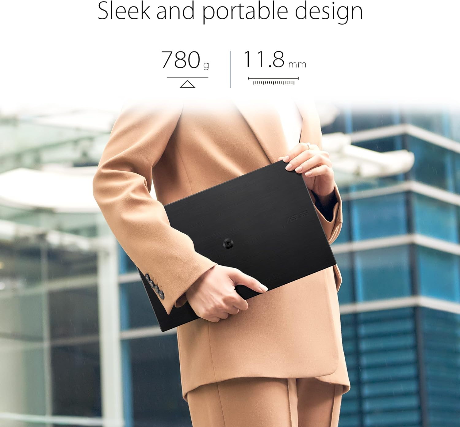 ASUS Zenscreen Portable Monitor 15.6" 1080P FHD Laptop Monitor (MB166C) - IPS USB-C Travel Monitor, Flicker-Free and Blue Light Filter W/Smart Cover, External Monitor for Laptop & Macbook image number 1