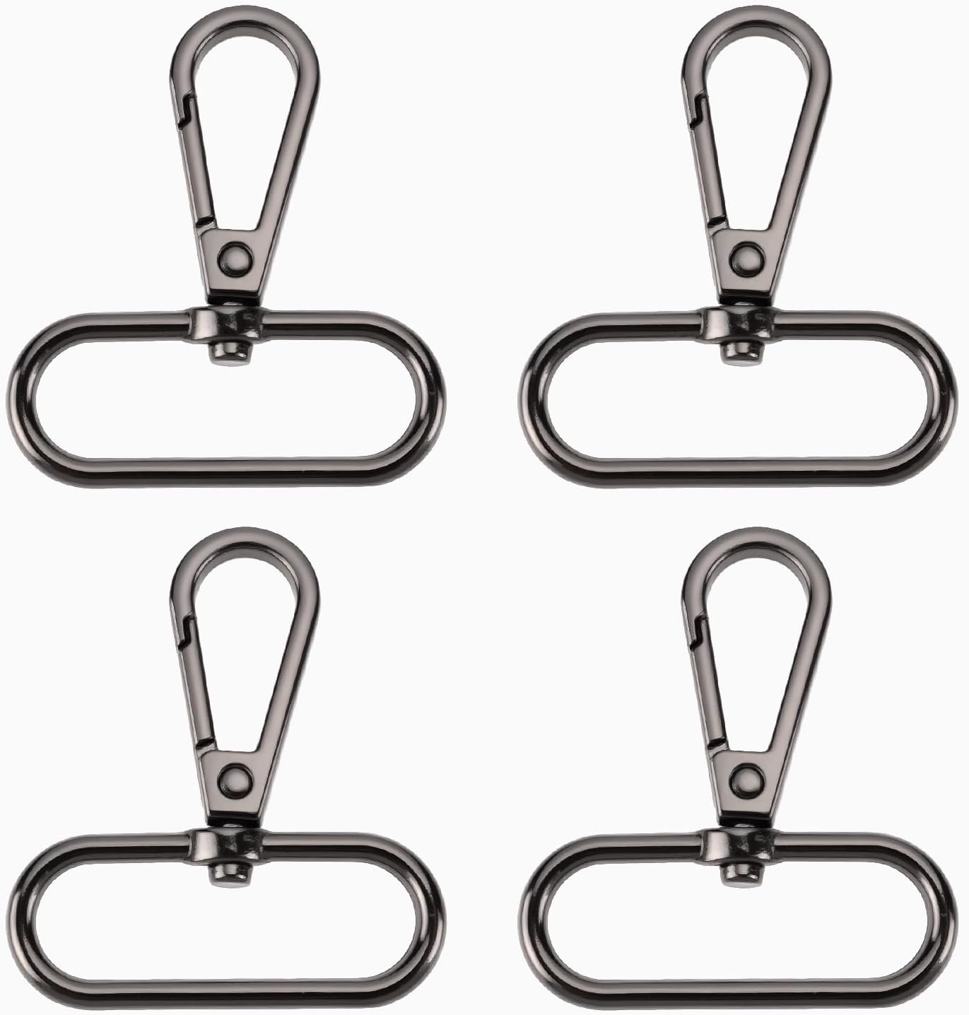 Emsea 4Pcs 50Mm Metal Oval Rotatable Carabiner for Camping Hiking Backpack image number 6