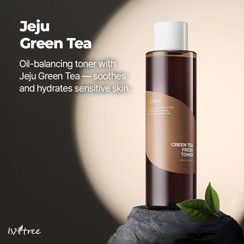 ISNTREE Green Tea Fresh Facial Toner 200Ml, 6.76 Fl. Oz. with Hyaluronic Toner 50Ml | Deep Moisturizing. image number 3