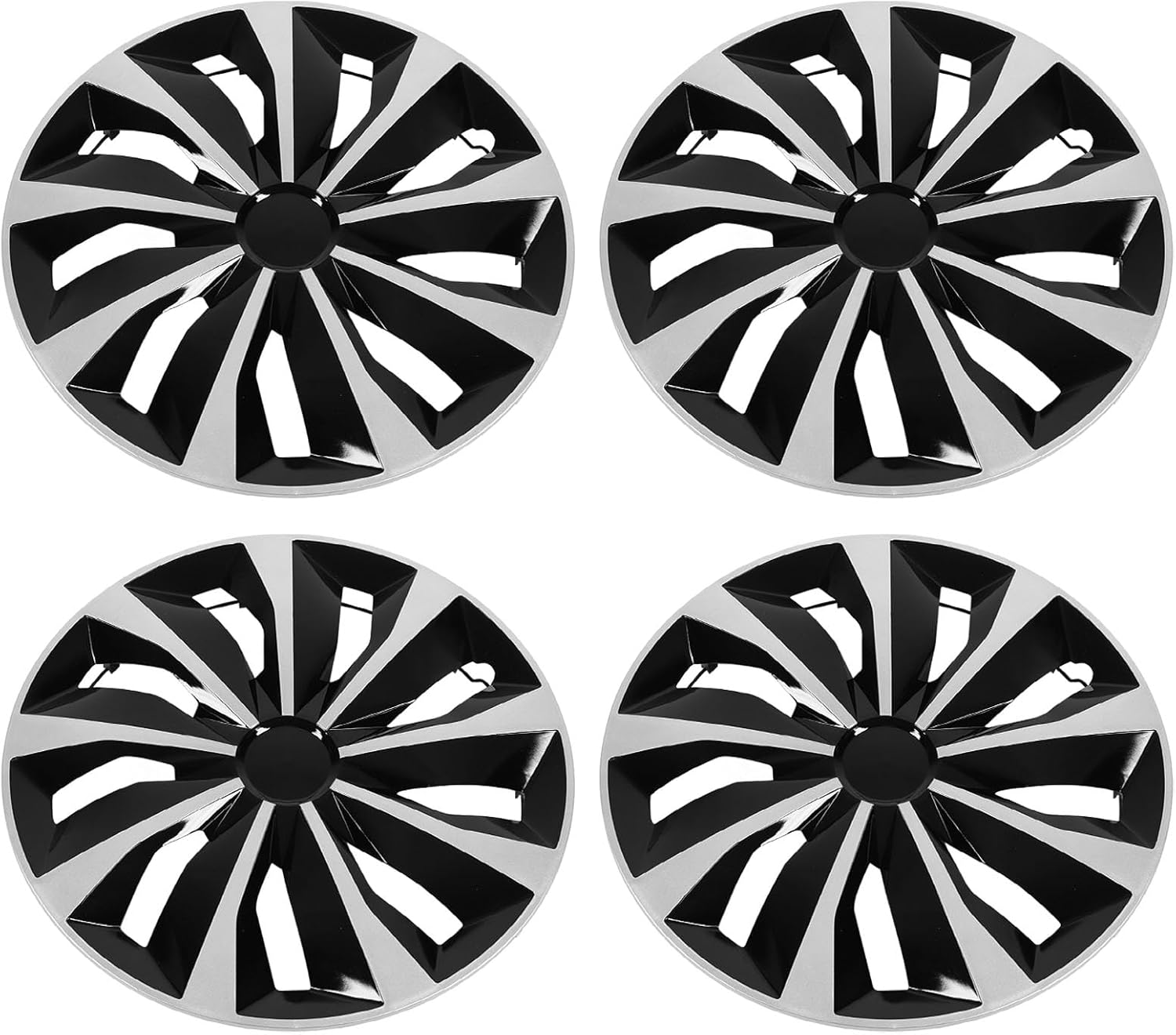 4Pcs Universal Hubcap Wheel Rim Protector ABS Impact Resistant Wheel Cover Hubcap Replacement, 16In Hubcap Wheel Cover for Escape Ranger Most Cars image number 4