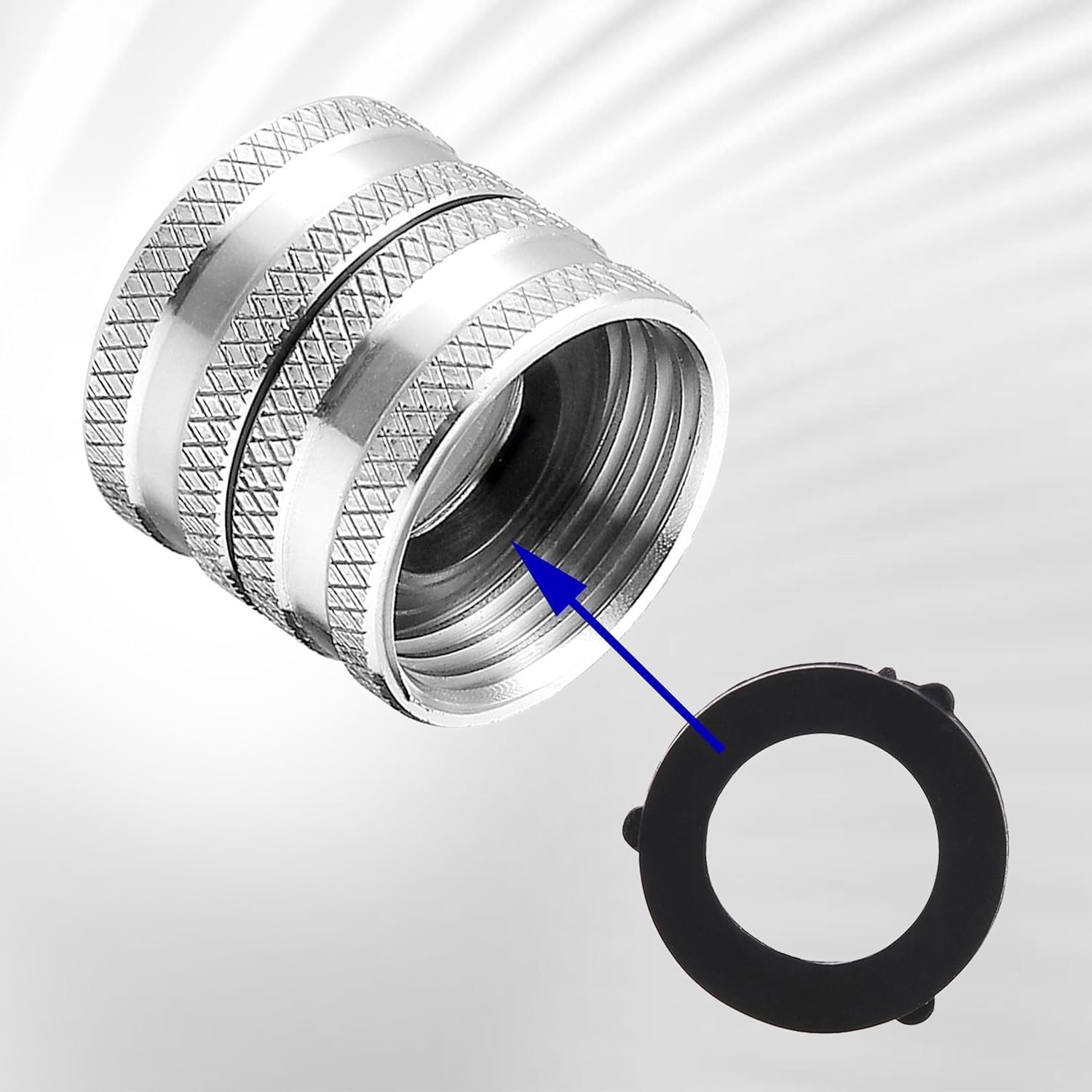 Garden Hose Adapter, Male to Male, Female to Female, 3/4 Inch Stainless Steel Connector, 4-Pack with Extra 4 Washers image number 4