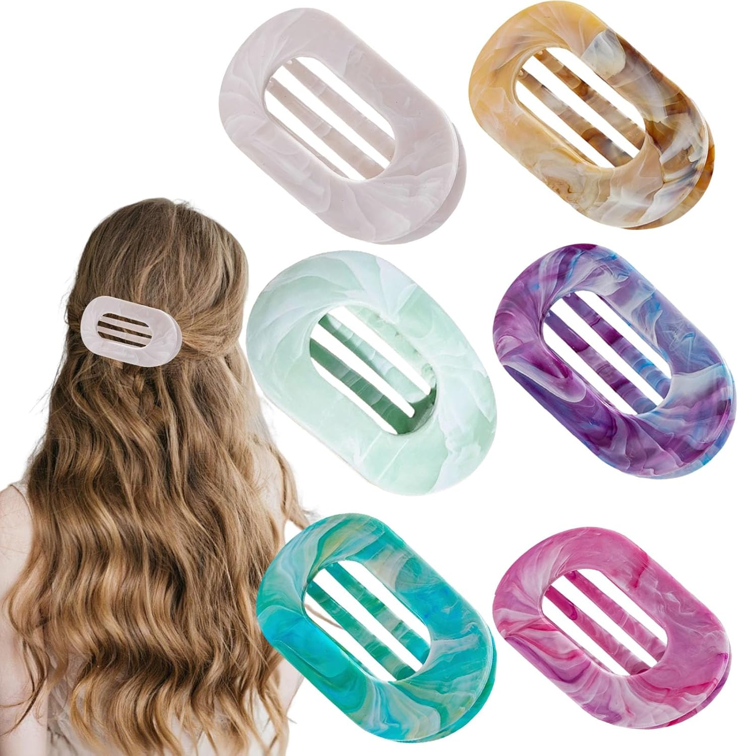 Pack of 6 Duck Beak Hair Clips, Women'S Flat Hair Clip, Versatile Hair Clips for Women and Girls, Ideal for Everyday Life, Sports, Travel and Special Occasions, for All Hair Types image number 6