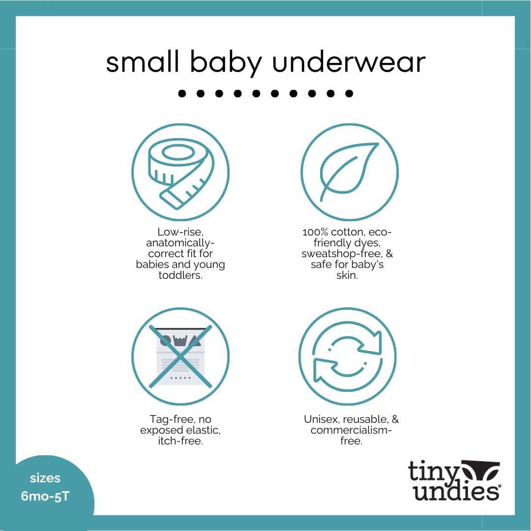 Tiny Undies - Baby Underwear, Unisex, 3-Pack image number 4