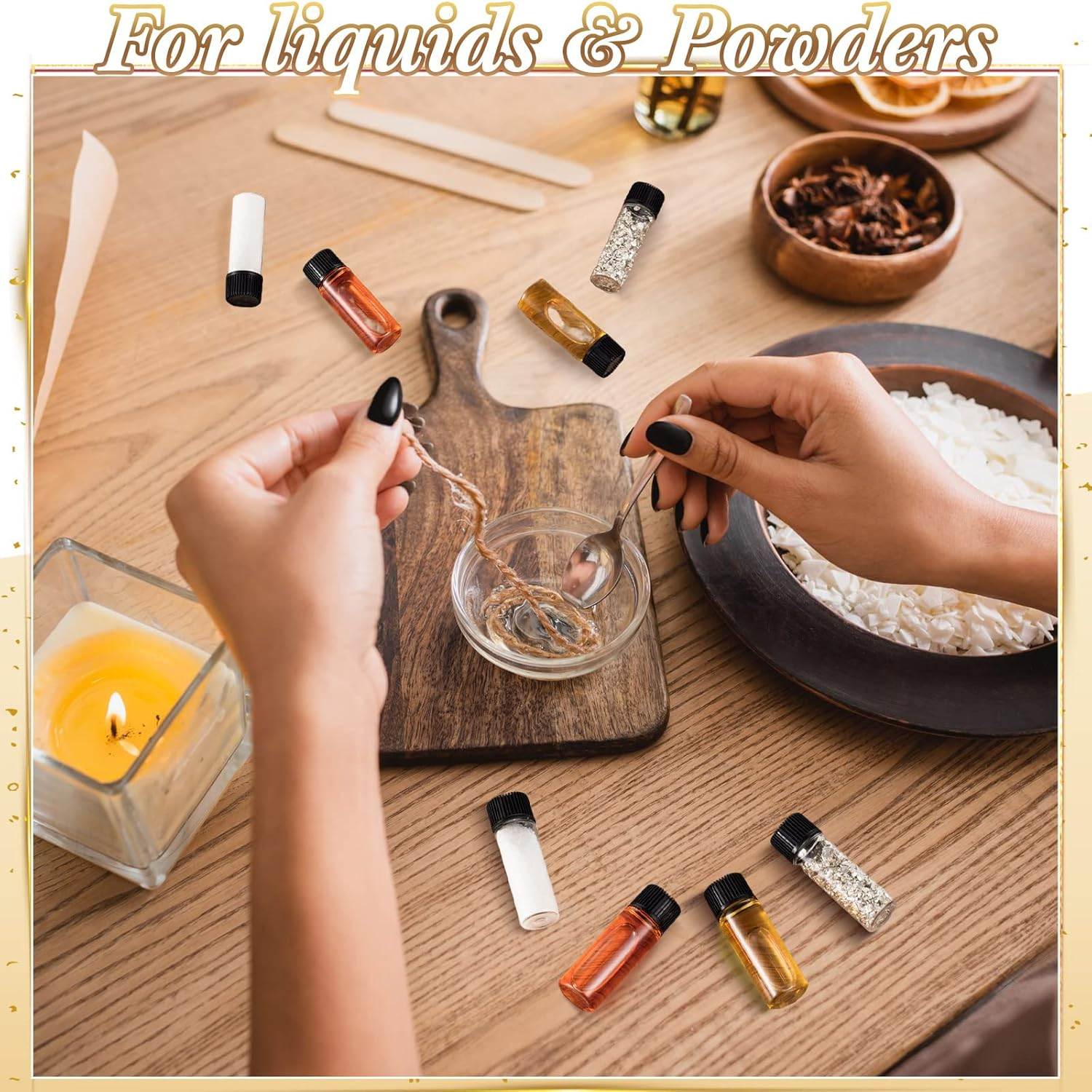 Lallisa 80 Pcs 5 Ml Small Clear Glass Vials with Screw Caps and Plastic Stoppers Empty Refillable Travel Glass Essential Oil Bottles Anointing Oil Bottles for Essential Oils Aromatherapy Perfume image number 2