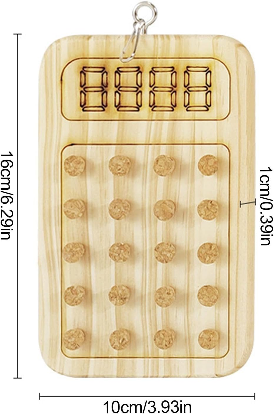 Parrot Chewing Cork - Wooden Biting Training Bird Toy - Cork Treasure Hunt Games for Hiding Treat, Parrot Toy for Small and Medium Bird Intelligence and Emotions - Hanging Plate image number 7