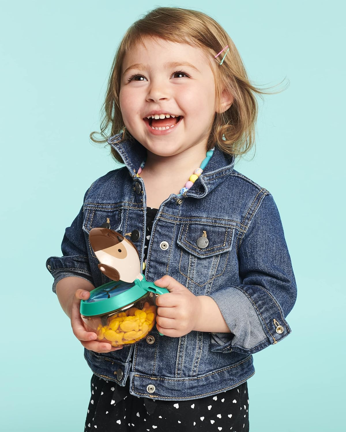 Skip Hop Baby Snack Cup with Lid - Insulated Toddler Food Container for Kids - No-Spill Baby Snack Cups for Travel, Bpa-Free Baby Food Storage Container with Handle - Pug Design image number 6