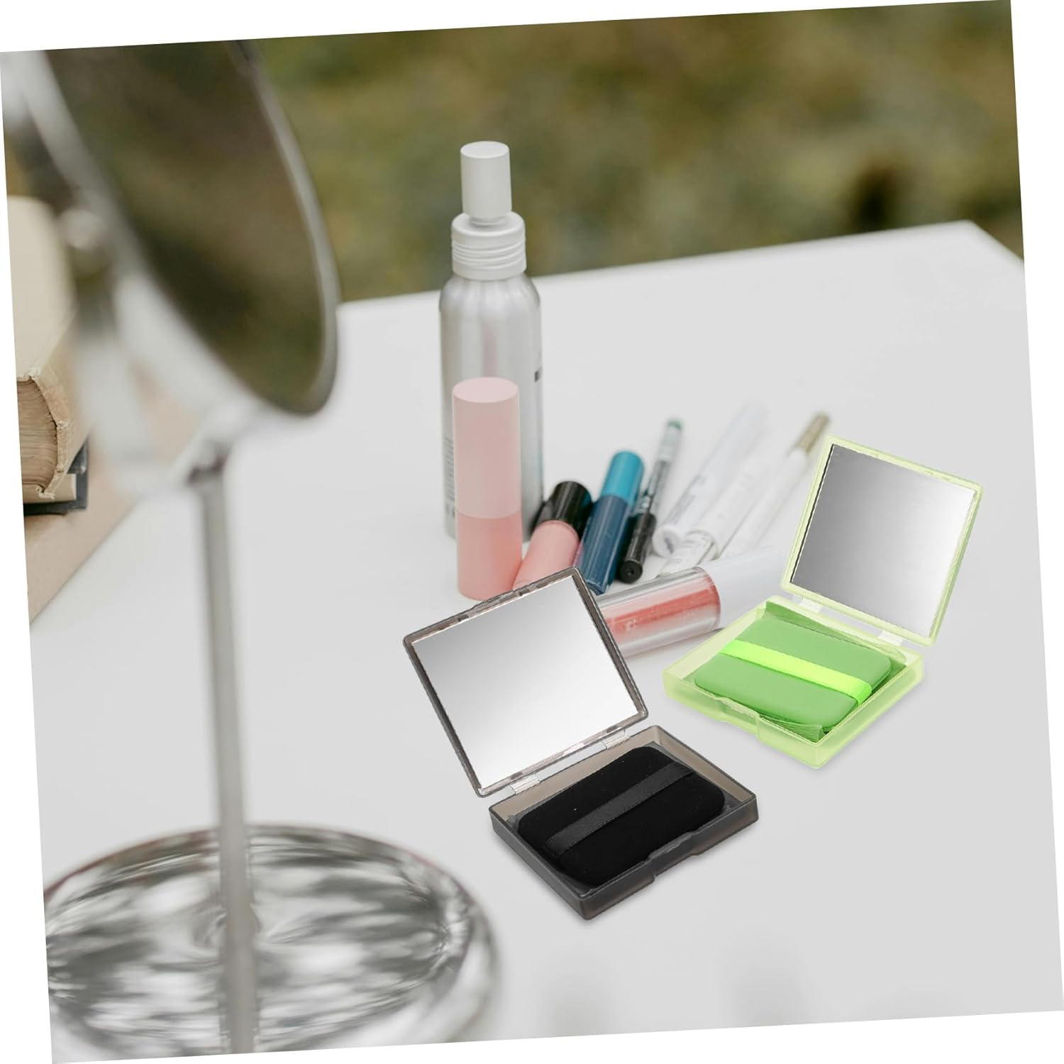 FONDOTIN Face Oil Blotting Sheets Oil Absorbing Sheets 400 Count Compact Size for Blotting Control and Shine Reduction Daily Skincare Use with Mirror Puff