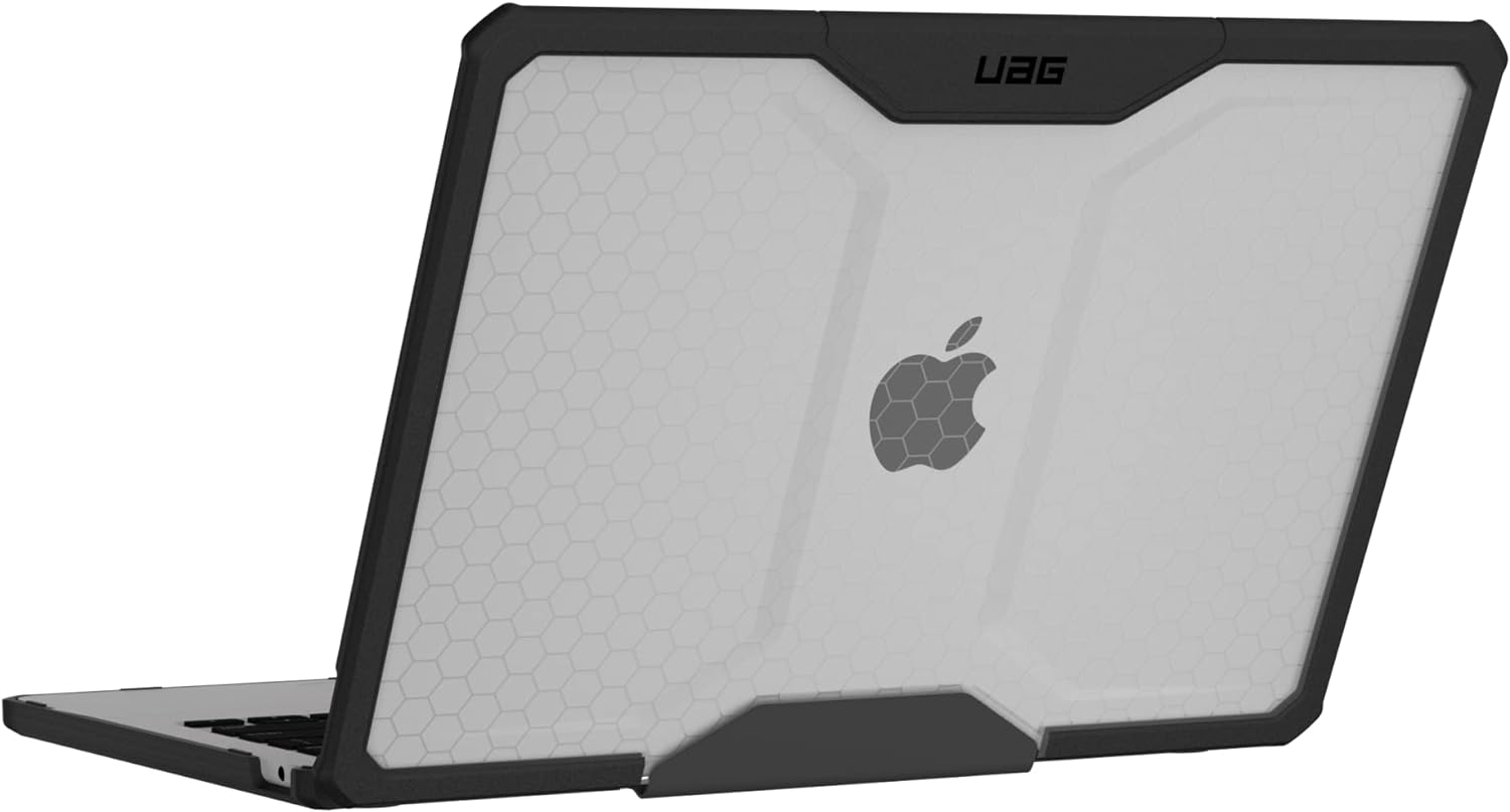 Urban Armor Gear Plyo Case for Apple Macbook Air 13 Inch (M2-2022) Case [US Military Standard Drop Proof Protective Case, Free Access to All Ports] Ice/Black (Transparent) image number 6