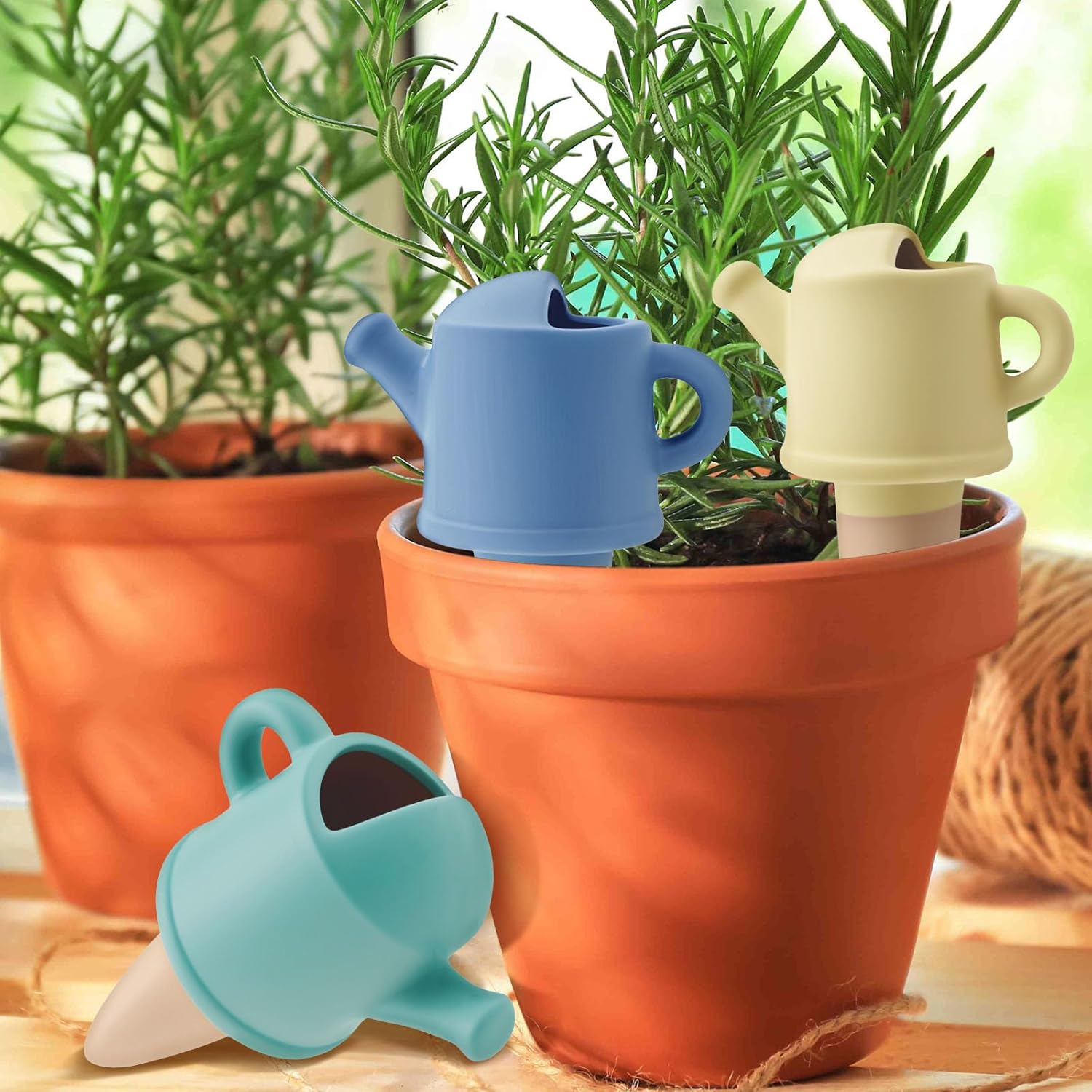 4Pcs Self Watering Spikes Plant Watering Globes Decorative Auto Irrigation Watering Device Gardening Supplies for Indoor Outdoor Pots image number 6