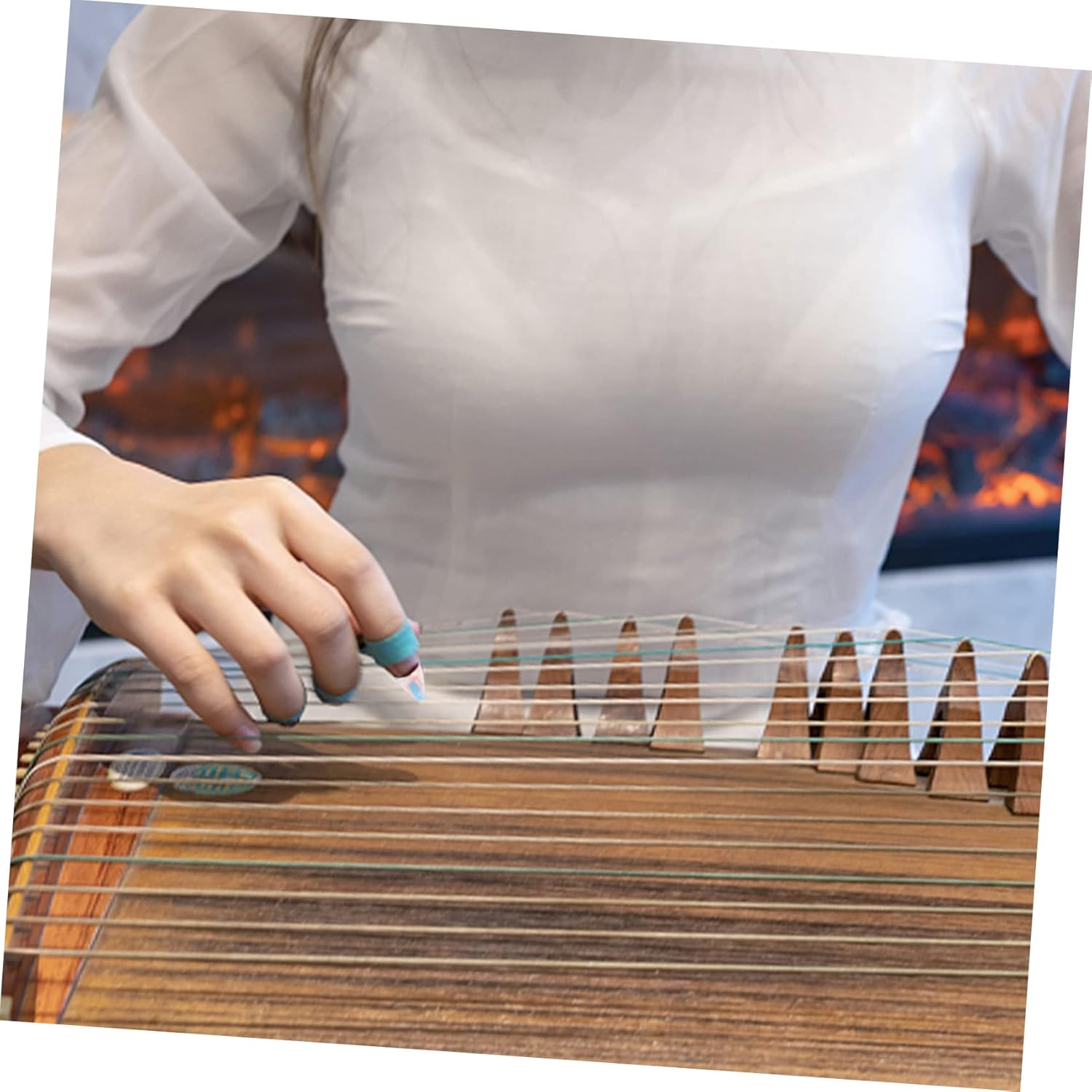 8Pcs Guzheng Nails Picks Fake Finger Sleeves for Guzheng String Instrument Accessories image number 2