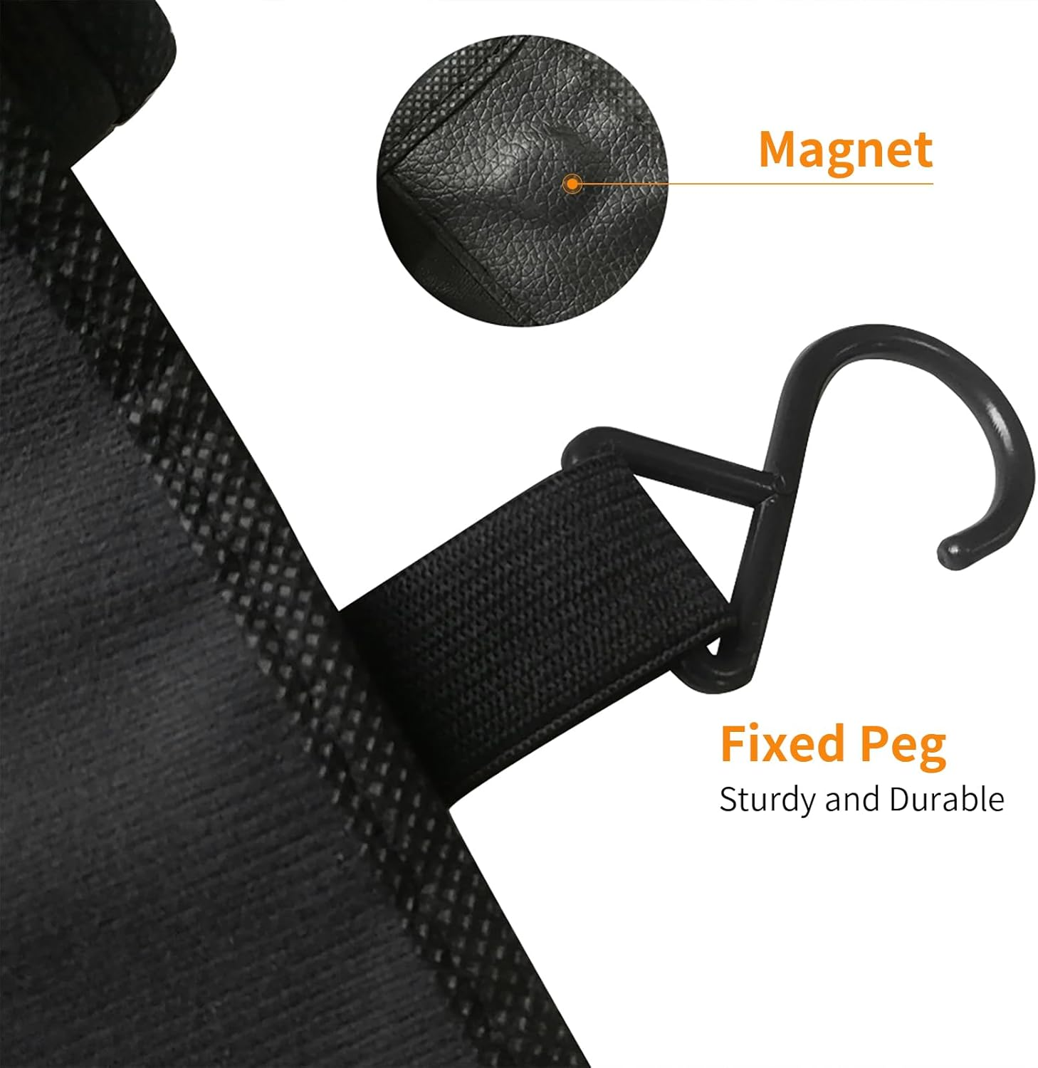 3Pcs Set Car Protective Fender Covers Automotive Magnetic Protective Mat for Repair PU Leather Fender Cover Work Mat, Scratching Prevention Mat Pad with Hooks (Size L) image number 5