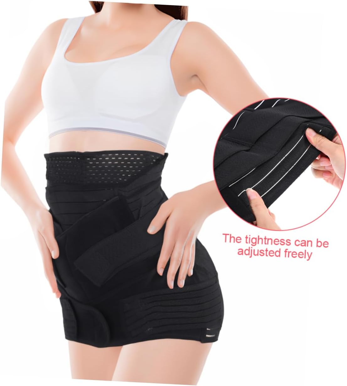 Postpartum Belly Band for Women Supportive Waist Trimmer Abdominal Binder for Comfortable after Birth Easy Closure for Optimal Compression image number 5