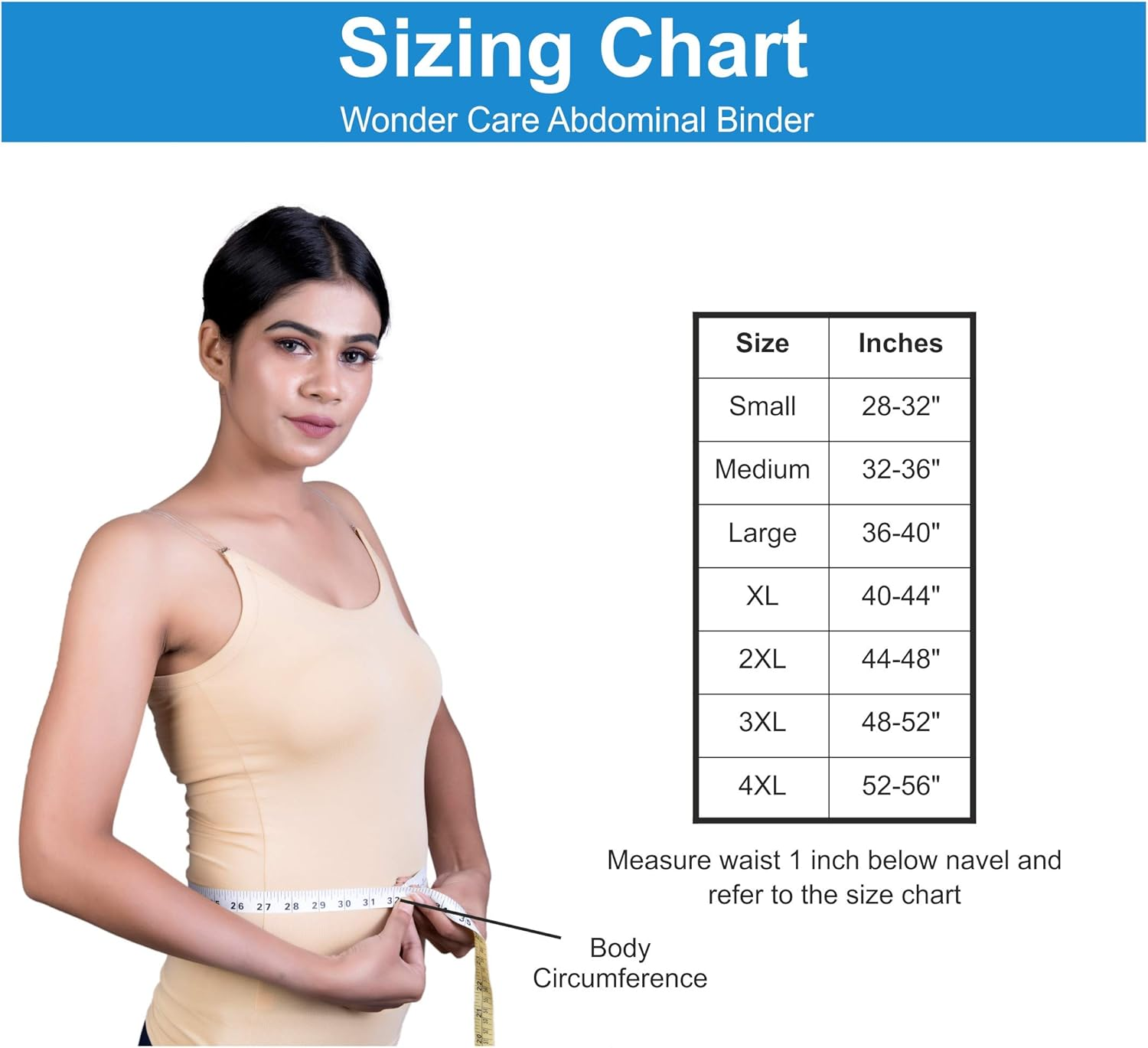 Wonder Care Abdominal Binder for Men and Women/Postpartum Post-Operative Post-Surgery Wrap/Abdomen Navel Umbilical Hernia Support Belt (XL) image number 1