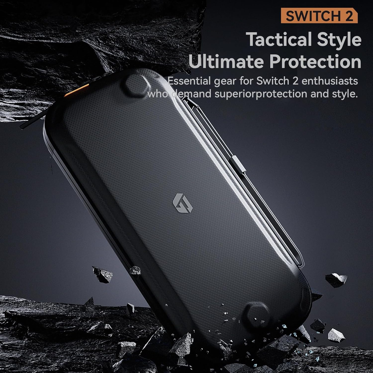 G.S.TAC Tactical Slim Carrying Case Compatible with Switch 2 (2025), Hard Storage Bag with 12 Game Card Slots, Portable Travel Case for Switch 2 Console and Accessories, Black image number 6