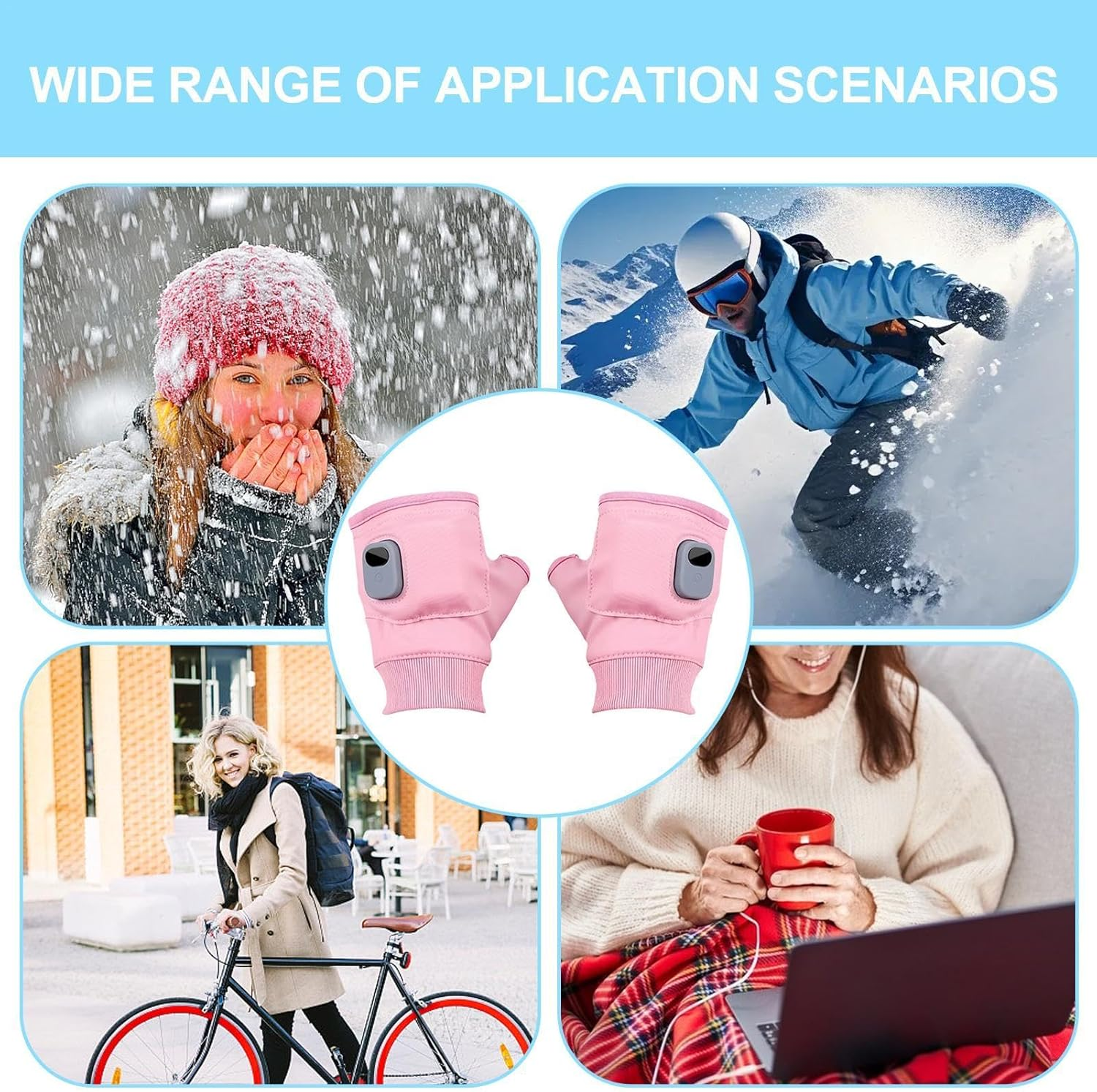 Heated Work Gloves, Winter Warm Gloves Touchscreen 3-Speed Adjustable, Heated Gloves for Winter Thin Heated Gloves for Men, Fast Heating image number 2