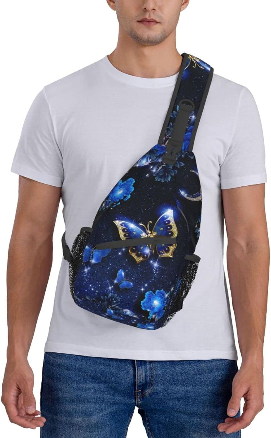 COFEIYISI Unisex Sling Bag Crossbody Backpack for Men Women Casual Chest Bag Sling Shoulder Backpack Travel Hiking Daypack - Horse In Sunflowers image number 5