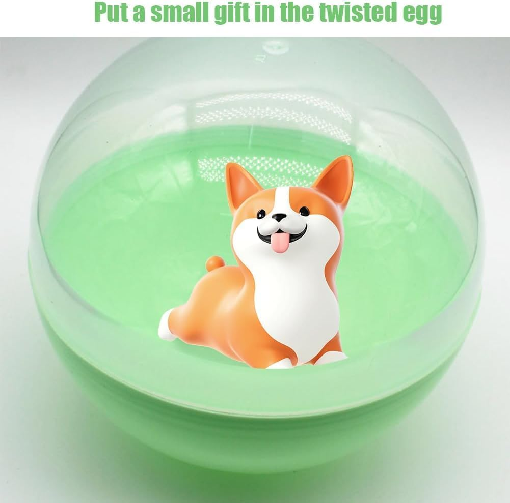 50 Pcs Small round Capsules, Clear Colored Gumball Machine Capsules, DIY Fillable Surprise Balls for Kids Party Favors