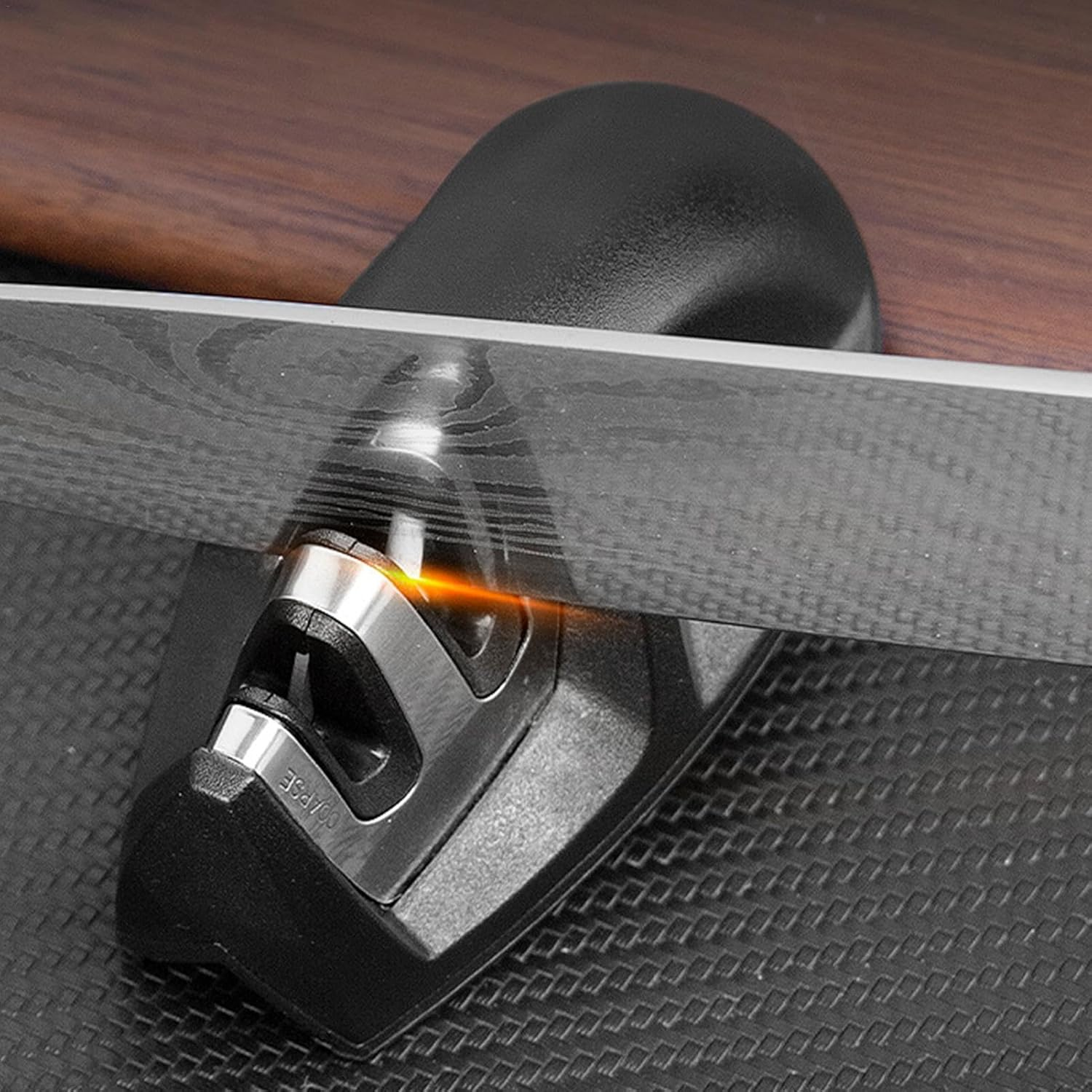 Kitchen Sharpeners,Double Slots Coarse & Fine Cutter Sharpeners | Non-Slip Base, Professional Kitchen Gadgets for Dull and Damaged Knives, Choppers, Cutters image number 1