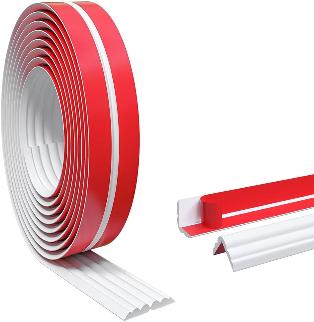 Flexible Self Adhesive Trim,Peel and Stick Trim,Wall Corner Protector,Corner Molding,Self Adhesive Corner Guards,For Wall Edge,Ceiling, Countertop,2Cm X3M.(White) image number 4