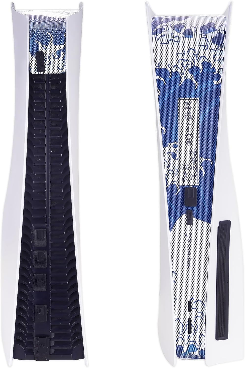 Playvital Dust Filter and Port Plug Set for Ps5 Disc & Digital Console Breathable Anti-Dust Cover Net with 12 Silicone Plugs, Easy-Install Dust Proof Kit for Ps5 Accessory-The Great Wave off Kanagawa - Cherry Blossom Whisper image number 4