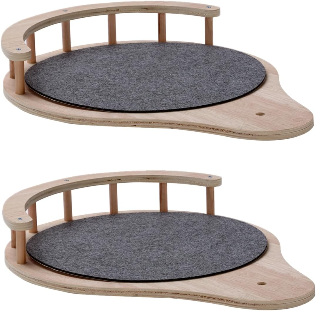 SHENGOCASE 2-Pack Cat Tree Tower Accessories Replacement Parts, Perch, Step, Platform Add-Ons for Floor to Ceiling Cat Tree (13.4" X 17.3") image number 2