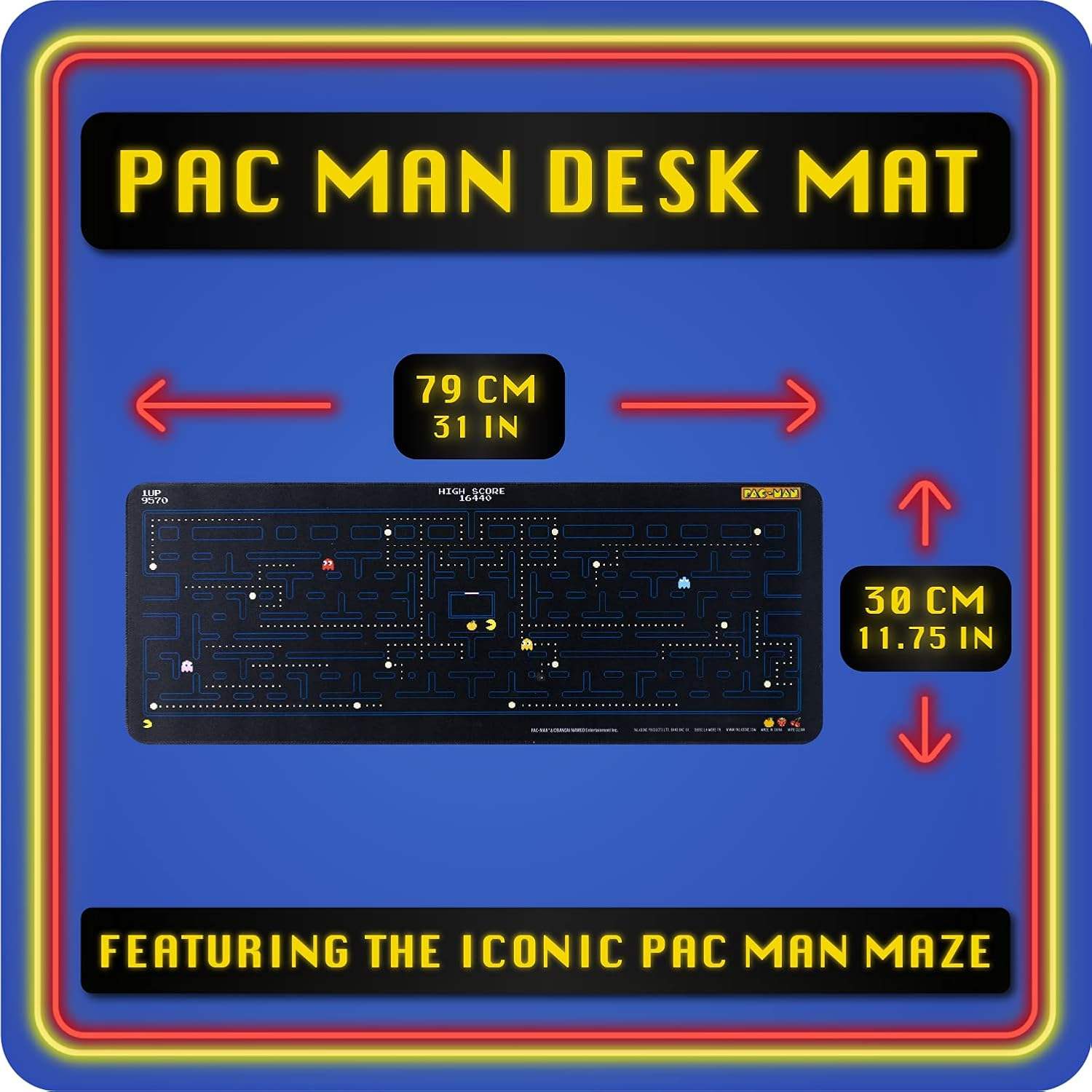 Paladone Pac Man Desk Mat image number 1