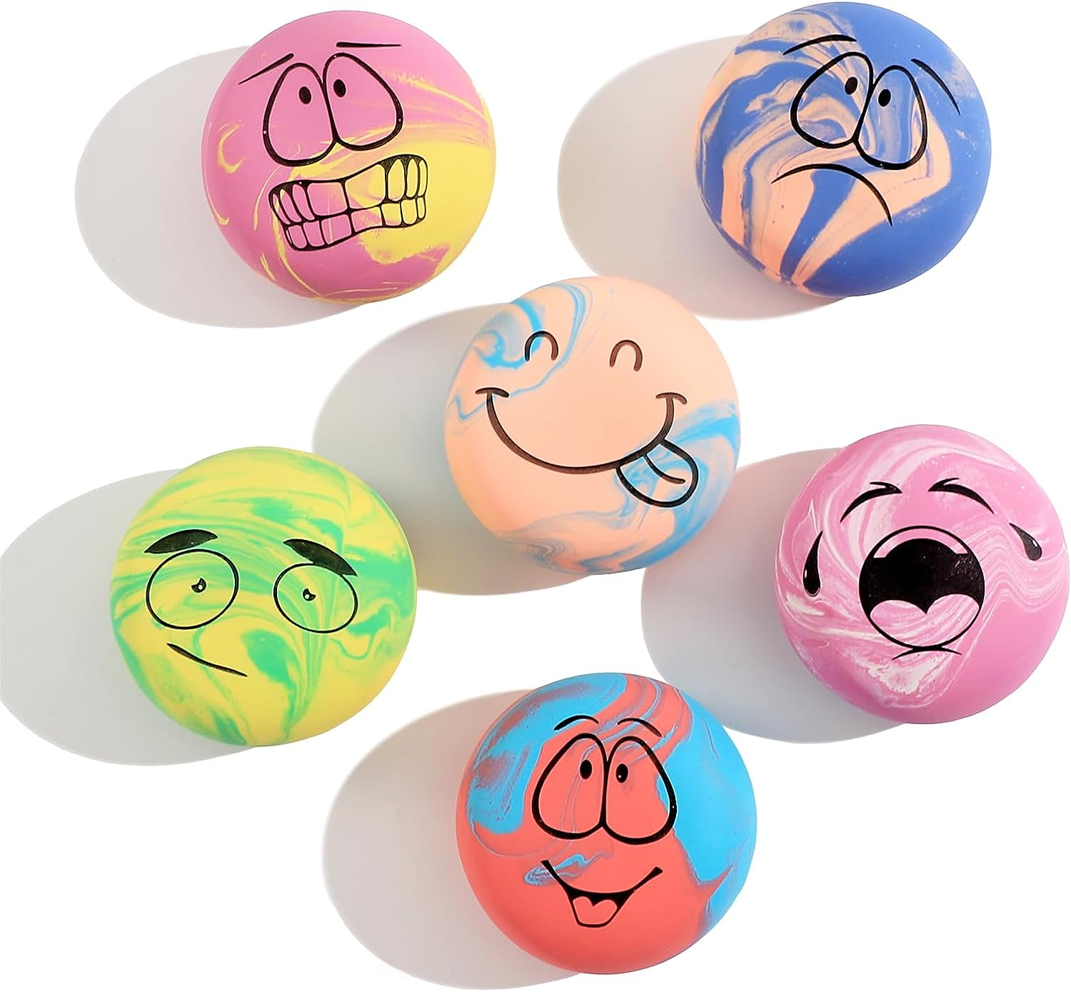 SCHITEC Squeaky Dog Toys [6 Pack] Interactive Latex Rubber Squeak Ball Toy, Soft Fetch Play Balls for Puppy Small Dogs image number 3