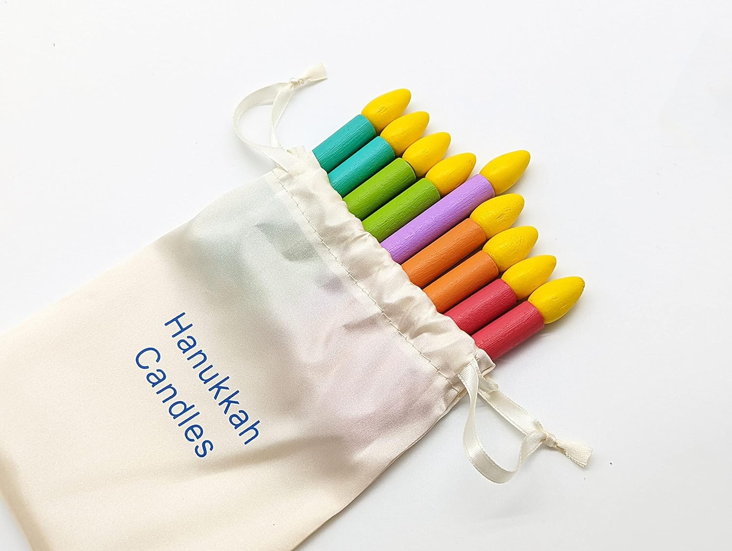 Hanukkah Children'S Wooden Chanukah Menorah with Removable Candles (2-Pack)