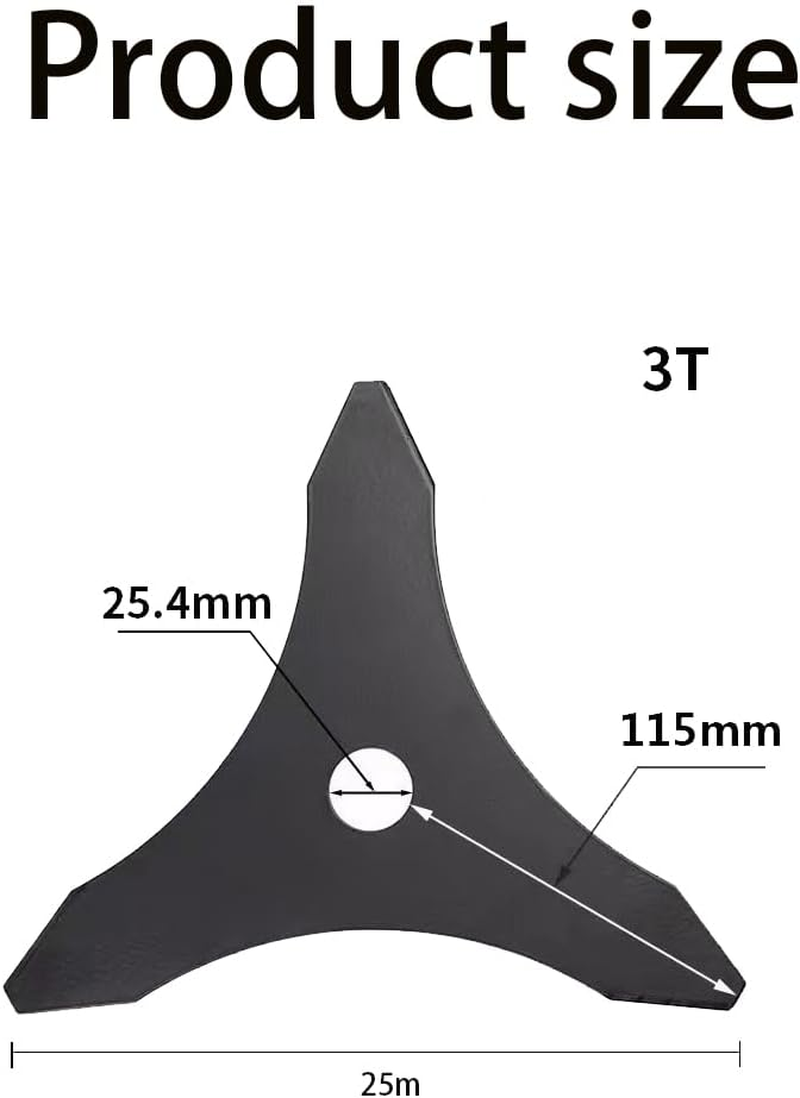 2 Set Carbon Steel Trimmer Blades with Adapter Kits,10" X 3 Teeth Brush Cutter Blades, Compatible with Hus-Qvarna, Stih-L, Ore-Gon, Hita-Chi Brush Cutter, Weedwacker,Weed Eater Replacement Blades image number 4