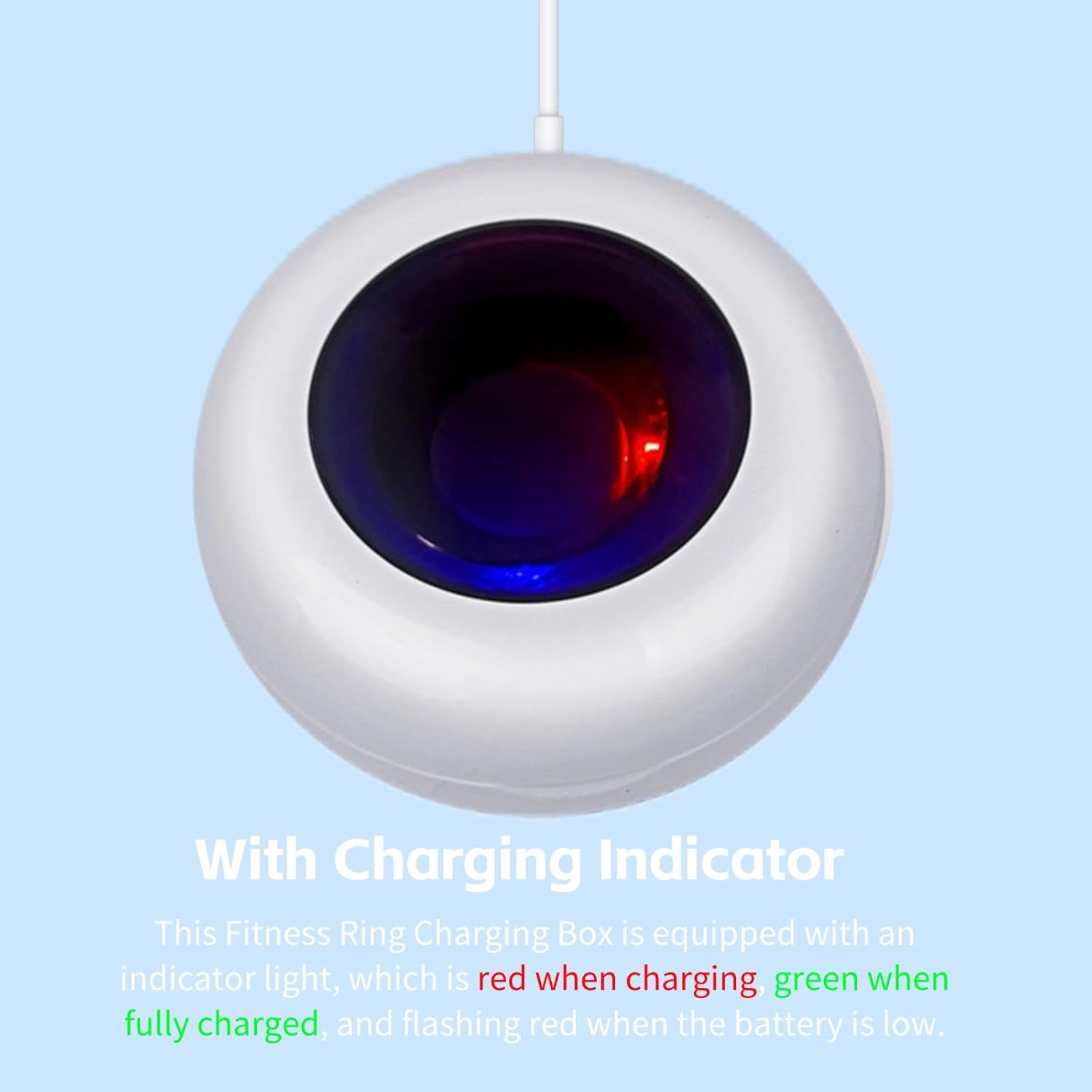 Smart Ring Charging Case, Magnetic Charging Compartment, Compact Box, Portable Charger for Colmi R02 R06 R11M R8 Fitness Ring with Magnetic Charging Port image number 6