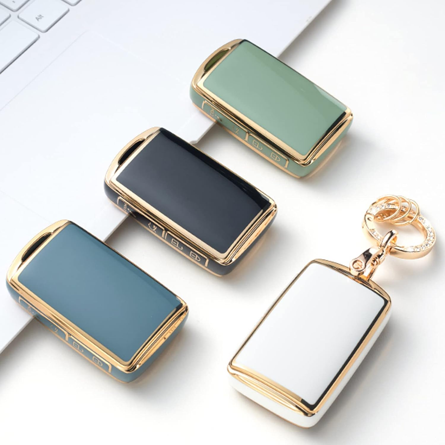 Gematay for Mazda Key Fob Cover with Keychain - Black - image number 4