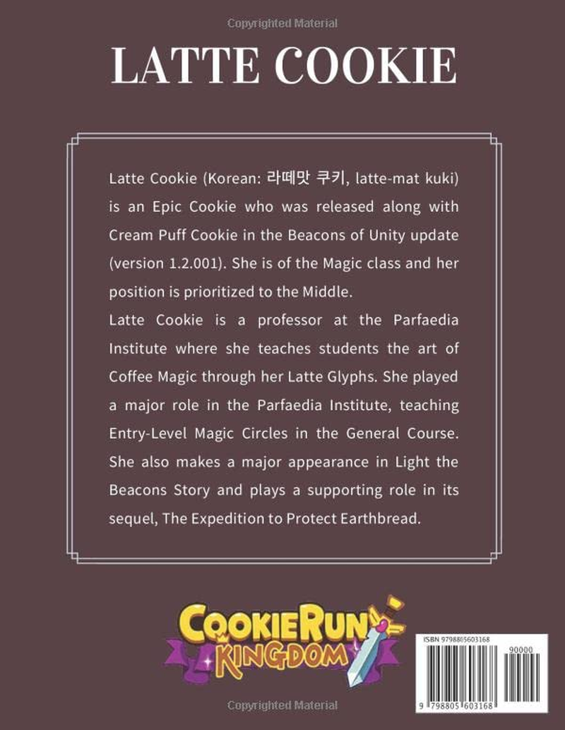 Latte Cookie Sketchbook: Cookie Run Kingdom Sketch Book, Perfect Size 8.5X11 Inch, 120 Pages, Gifts for Drawing, Sketching, Dooling and Painting image number 1
