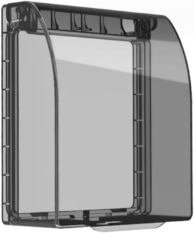 Wall Switch Waterproof Box Universal Plug Socket Cover Wall Light Panel Socket Doorbell Flip Cap Cover Home Bathroom Kitchen Accessory（Black） image number 4